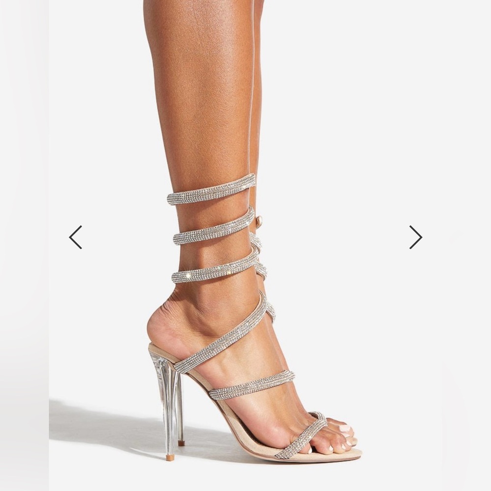GORGEOUS SPIRAL HEELED SANDALS SHOEDAZZLE